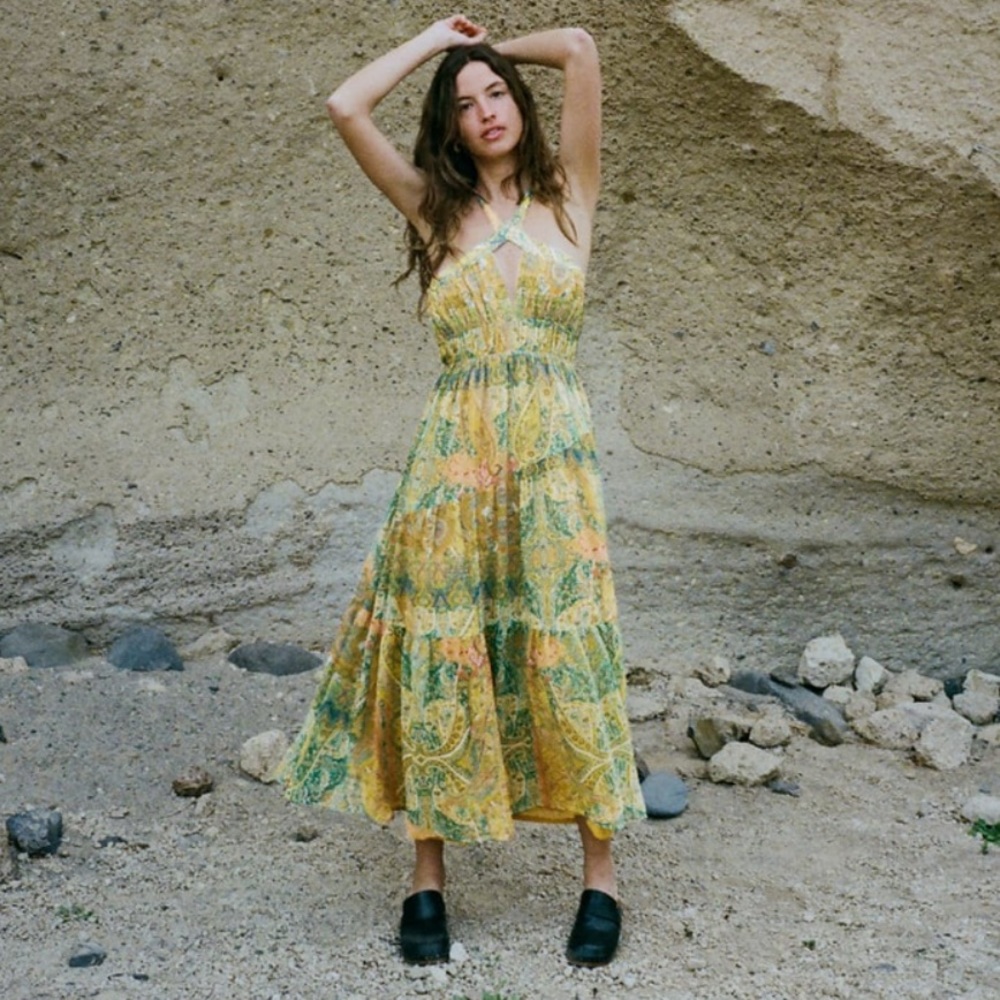 Long printed summer dress Zara